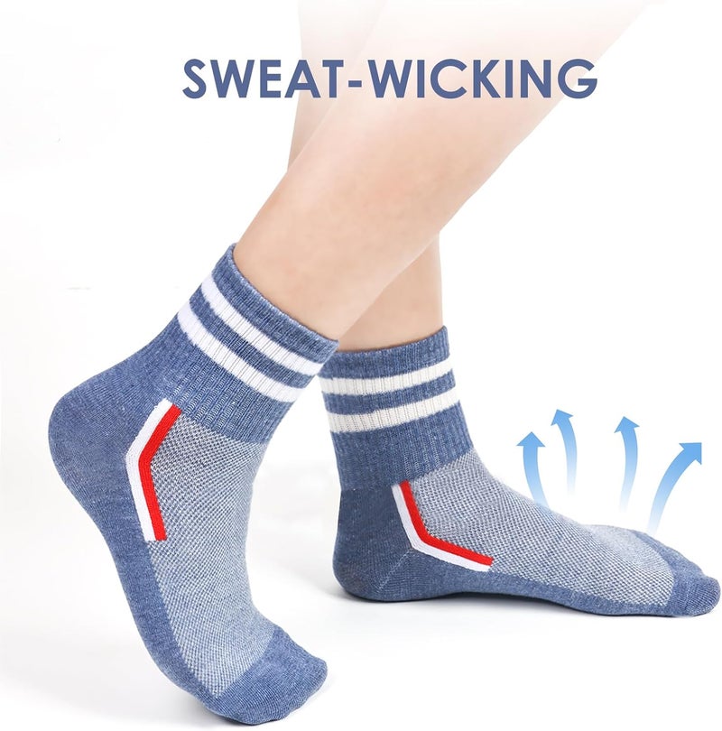 IDALOP 20 Pairs Women‘s Colorful Athletic Crew Socks Casual Soft Lightweight Quarter - Image 2
